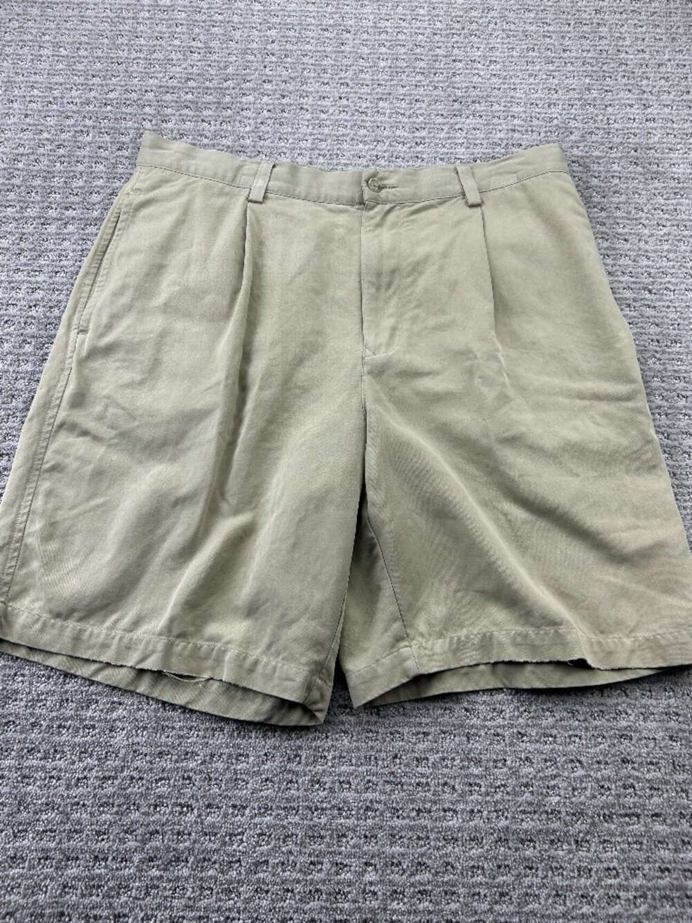 Tommy Bahama Relax Silk Khaki Shorts Men 36 Tan Chino Short Pants